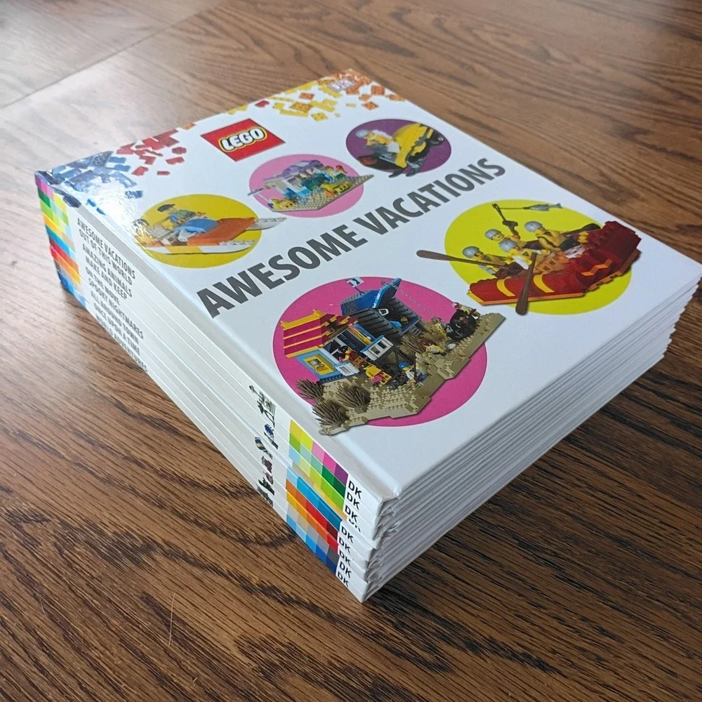 LEGO Book Lot (9) Spooky Nightmares, Amazing Animals, Awesome Vacations and More